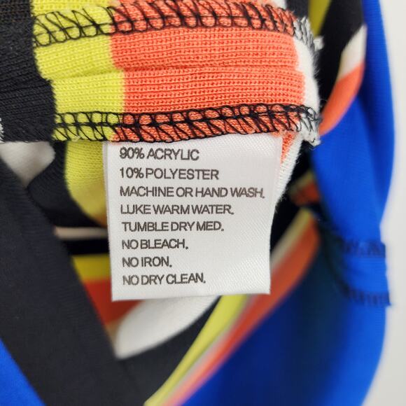 Misook Sleeveless V-Neck Black Top Bottom Striped Dress Size Medium - Picture 3 of 4